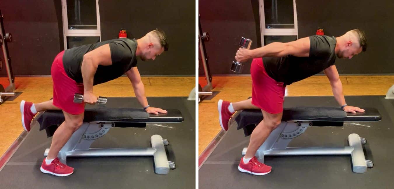 Trizeps Kickbacks mit Kurzhanteln 3 Varianten